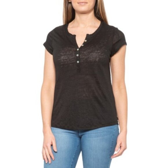 C&C California Cap Sleeve Linen T-Shirt Top (NWT) - Picture 1 of 2